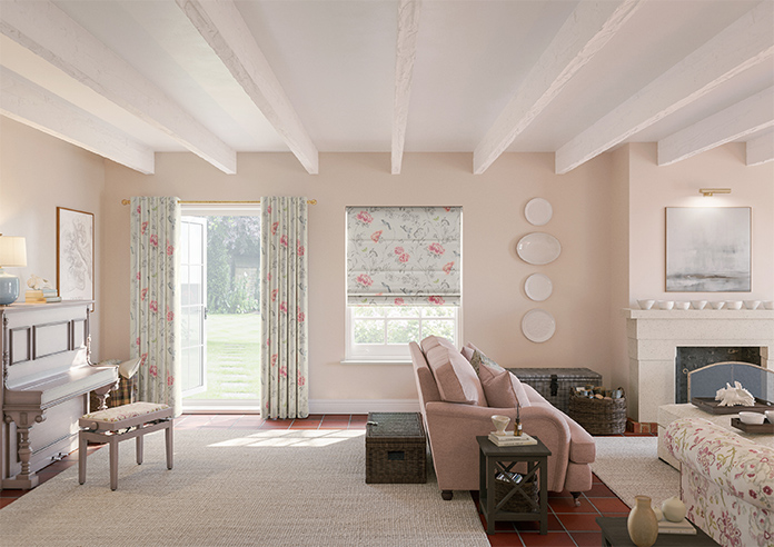 Borneo, Rose - Motorised Roman Blind - Image 8